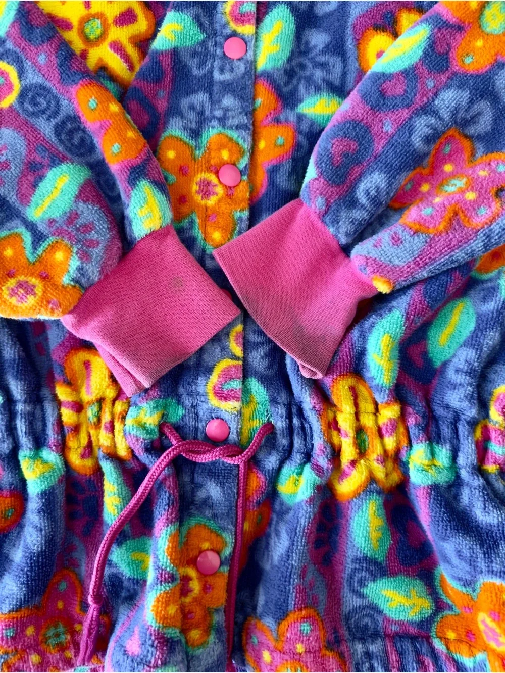 VTG 90’s Gymboree Groovy Flowers Rainbow Tag Iconic Terry Swim Cover Up RARE